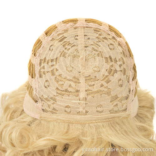 Hot Style golden Short African  Curly Wig Full Lace Human Hair Wig
